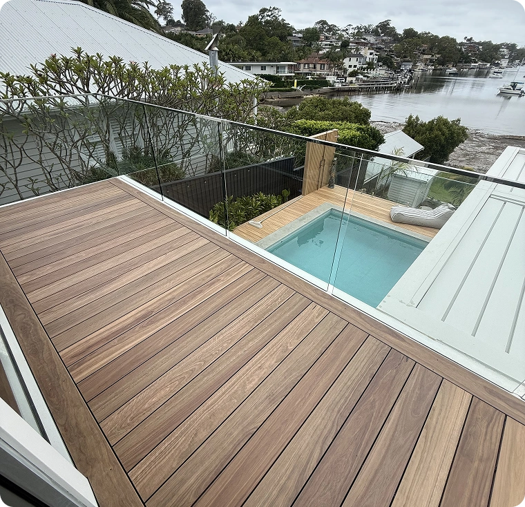Elevated deck & screening